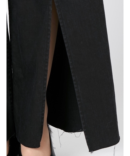 MURUA（ムルーア）の「ワイドラッパDENIMパンツ（デニムパンツ・レディース・ブラック/ブルー・1/2）」の11枚目の写真