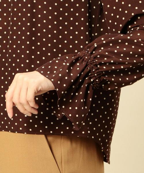 BEAUTY&YOUTH UNITED ARROWS(ビューティーアンドユースユナイテッドアローズ)の「BY ドットスタンドカラ―フリルスリーブブラウス ◆(シャツ/ブラウス・レディース・ブラック/ブラウン・FREE)」の8枚目の写真