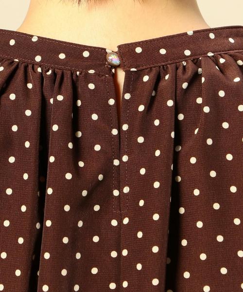 BEAUTY&YOUTH UNITED ARROWS(ビューティーアンドユースユナイテッドアローズ)の「BY ドットスタンドカラ―フリルスリーブブラウス ◆(シャツ/ブラウス・レディース・ブラック/ブラウン・FREE)」の10枚目の写真