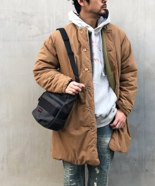 GREEN BOWL(グリーンボウル)の「GREEN BOWL No-collar Liner Long Jacket/グリーンボウルノーカラーライナーロングコート(ノーカラージャケット・メンズ・オリーブ/ネイビー/ベージュ/ブラウン系その他/クリーム・38/40)」の7枚目の写真