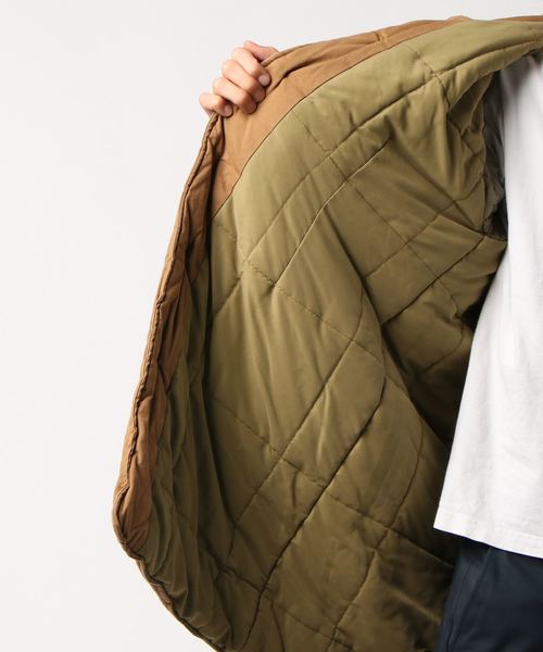 GREEN BOWL(グリーンボウル)の「GREEN BOWL No-collar Liner Long Jacket/グリーンボウルノーカラーライナーロングコート(ノーカラージャケット・メンズ・オリーブ/ネイビー/ベージュ/ブラウン系その他/クリーム・38/40)」の19枚目の写真