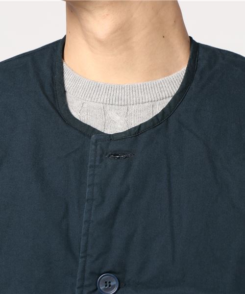 GREEN BOWL(グリーンボウル)の「GREEN BOWL No-collar Liner Long Jacket/グリーンボウルノーカラーライナーロングコート(ノーカラージャケット・メンズ・オリーブ/ネイビー/ベージュ/ブラウン系その他/クリーム・38/40)」の20枚目の写真