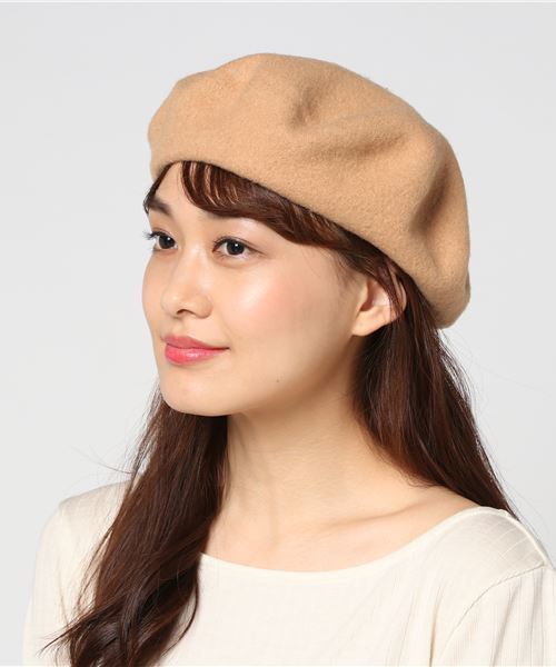 WEGO（ウィゴー）の「WEGO/ウールベレー帽（ハンチング/ベレー帽・レディース・ブラック/ベージュ/グレー/ワイン・FREE）」の3枚目の写真