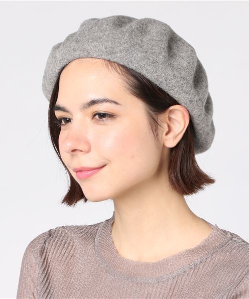 WEGO（ウィゴー）の「WEGO/ウールベレー帽（ハンチング/ベレー帽・レディース・ブラック/ベージュ/グレー/ワイン・FREE）」の2枚目の写真