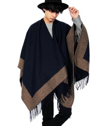 ８(eight) |  裾ライン ポンチョ 大判 ストール(ポンチョ)