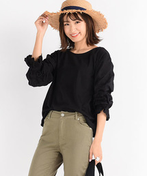 LIPSTAR | レーススリーブ切り替えカットソー(Tシャツ/カットソー)