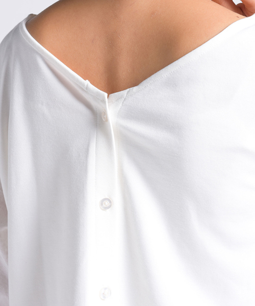 LIPSTAR(リップスター)の「レーススリーブ切り替えカットソー(Tシャツ/カットソー・レディース・オフホワイト/パープル/ブラック・M)」の10枚目の写真