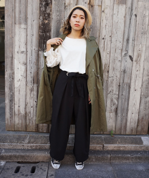 LIPSTAR(リップスター)の「レーススリーブ切り替えカットソー(Tシャツ/カットソー・レディース・オフホワイト/パープル/ブラック・M)」の12枚目の写真