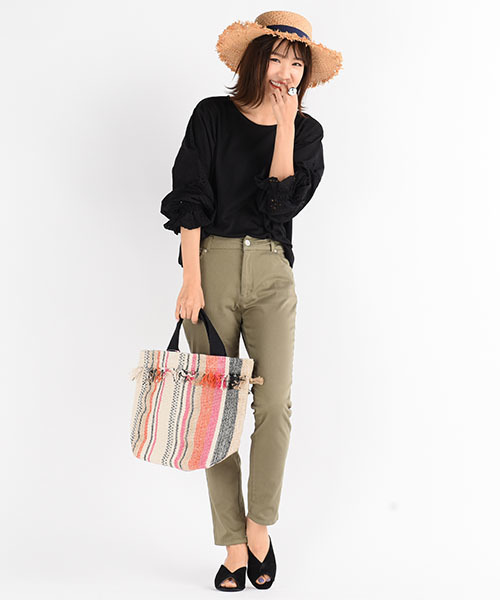 LIPSTAR(リップスター)の「レーススリーブ切り替えカットソー(Tシャツ/カットソー・レディース・オフホワイト/パープル/ブラック・M)」の18枚目の写真