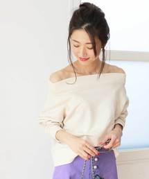 M y u | 2way美ライン♪裏毛オフショルスウェット(スウェット)