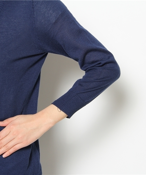 JOURNAL STANDARD(ジャーナルスタンダード)の「エアリーテンジク Vネックカーディガン#(カーディガン/ボレロ・レディース・ネイビー/ピンク/サックスブルー/オレンジ/イエロー/グリーン/ライトグリーン・MEDIUM/SMALL)」の12枚目の写真