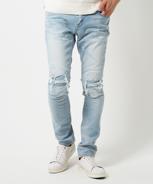 GOSTAR DE FUGA（ゴスタール ジフーガ）の「リメイク加工ストレッチデニムパンツ（デニムパンツ・メンズ・ブルー系その他2/ブルー系その他・L/S/M）」の2枚目の写真