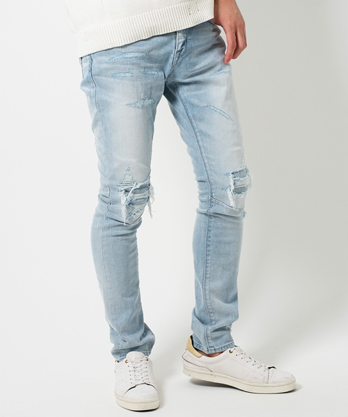 GOSTAR DE FUGA（ゴスタール ジフーガ）の「リメイク加工ストレッチデニムパンツ（デニムパンツ・メンズ・ブルー系その他2/ブルー系その他・L/S/M）」の3枚目の写真