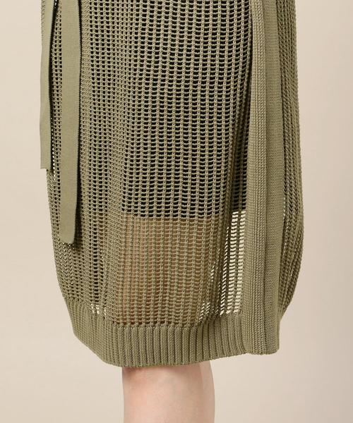 BEAUTY&YOUTH UNITED ARROWS（ビューティーアンドユースユナイテッドアローズ）の「BY コットンメッシュバックスリットノースリーブワンピース о（ワンピース・レディース・ベージュ/オリーブ・FREE）」の6枚目の写真