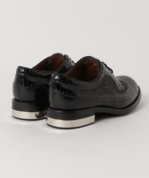 Jeffrey Campbell（ジェフリーキャンベル）の「ウィングチッププレートヒールシューズ（ローファー・レディース・ブラック・38/36/37/35/39）」の2枚目の写真