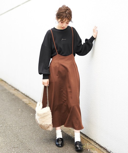 natural couture（ナチュラルクチュール）の「ちびロゴ刺繍入りワッフルロンT（Tシャツ/カットソー・レディース・ブラック/アイボリー/トップグレー/ピンク系その他・FREE）」の9枚目の写真