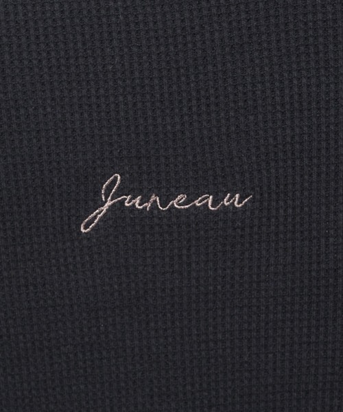 natural couture（ナチュラルクチュール）の「ちびロゴ刺繍入りワッフルロンT（Tシャツ/カットソー・レディース・ブラック/アイボリー/トップグレー/ピンク系その他・FREE）」の12枚目の写真