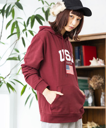 WEGO | WEGO/USAロゴプリントパーカー(パーカー)