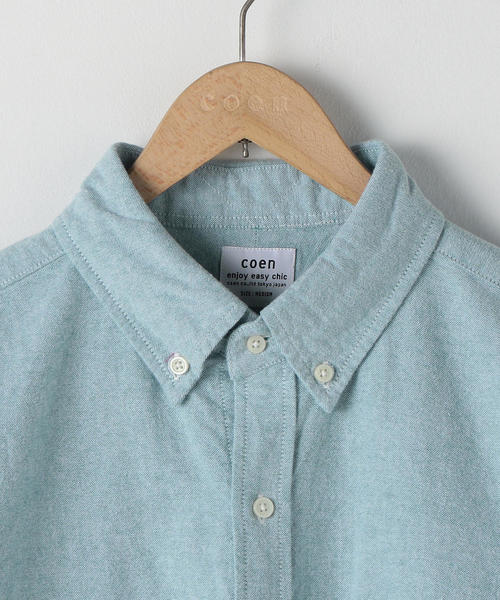 coen（コーエン）の「起毛オックスフォードボタンダウンシャツ（シャツ/ブラウス・メンズ・コバルトブルー/パープル/ホワイト/レッド・X-LARGE/LARGE/MEDIUM/SMALL）」の11枚目の写真