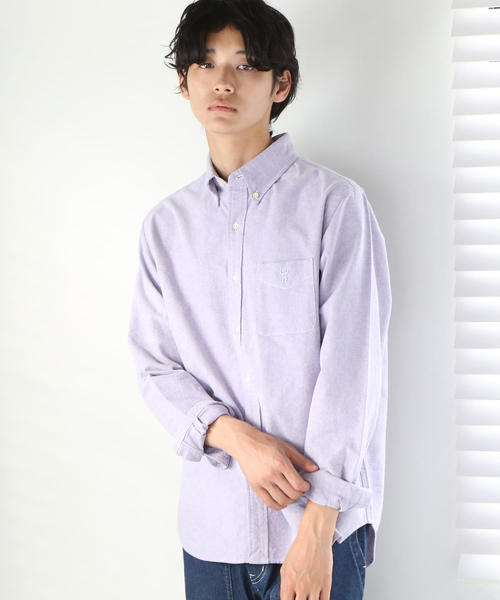 coen（コーエン）の「起毛オックスフォードボタンダウンシャツ（シャツ/ブラウス・メンズ・コバルトブルー/パープル/ホワイト/レッド・X-LARGE/LARGE/MEDIUM/SMALL）」の14枚目の写真
