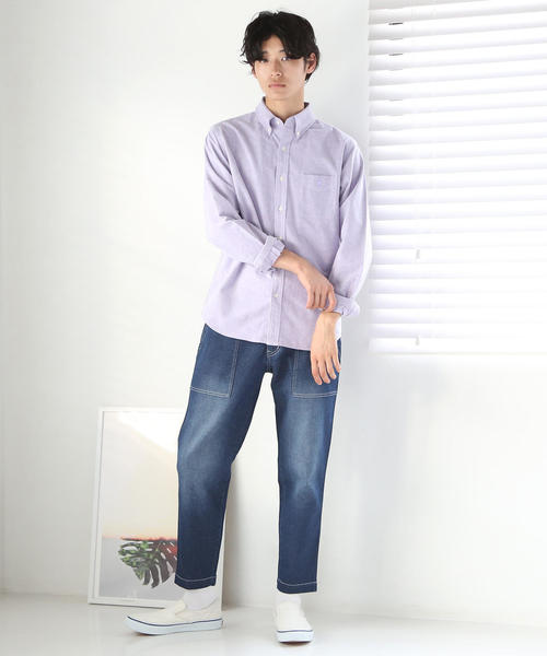 coen（コーエン）の「起毛オックスフォードボタンダウンシャツ（シャツ/ブラウス・メンズ・コバルトブルー/パープル/ホワイト/レッド・X-LARGE/LARGE/MEDIUM/SMALL）」の13枚目の写真