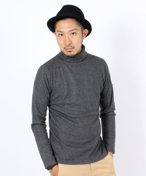 BEAMS(ビームス)の「◎□BEAMS / HQ リバースフェイス タートルネック(Tシャツ/カットソー・メンズ・ライトグレー/チャコールグレー・SMALL/MEDIUM/LARGE)」の1枚目の写真