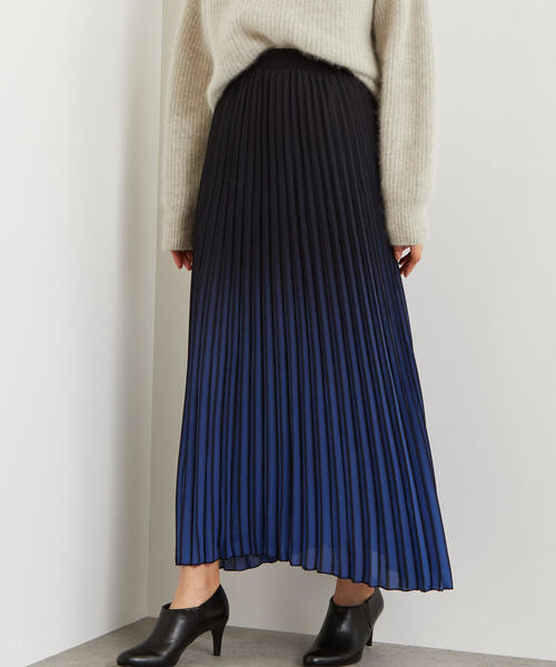 【dolphian3 様】THE RERACS プリーツラップドスカートネイビー green label relaxing（グリーンレーベルリラクシング）の「NFC NINA