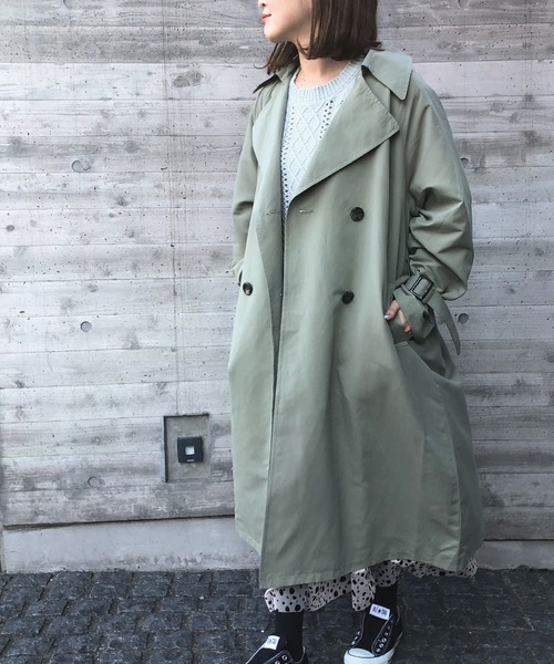 meJane（ミージェーン）の「キャンディースリーブ/BIGトレンチコート（トレンチコート・レディース・ベージュ/キャメル/ライトベージュ/カーキ/モカ/ダークベージュ/ナチュラル・フリー）」の7枚目の写真