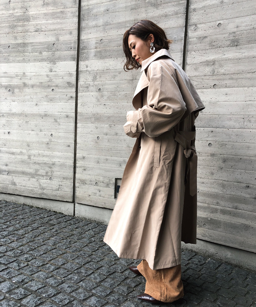 meJane（ミージェーン）の「キャンディースリーブ/BIGトレンチコート（トレンチコート・レディース・ベージュ/キャメル/ライトベージュ/カーキ/モカ/ダークベージュ/ナチュラル・フリー）」の11枚目の写真