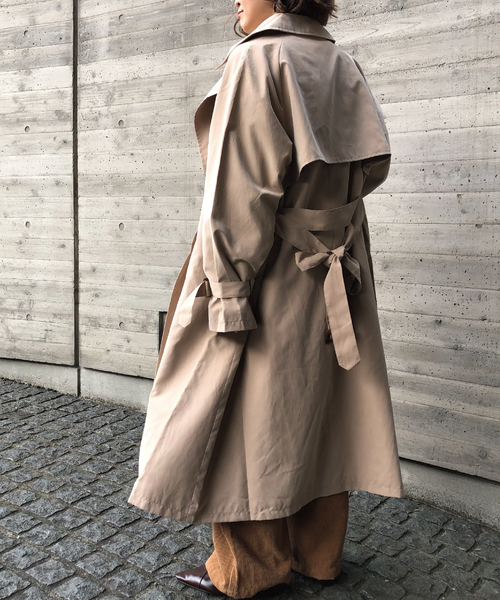 meJane（ミージェーン）の「キャンディースリーブ/BIGトレンチコート（トレンチコート・レディース・ベージュ/キャメル/ライトベージュ/カーキ/モカ/ダークベージュ/ナチュラル・フリー）」の13枚目の写真