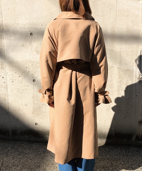 meJane（ミージェーン）の「キャンディースリーブ/BIGトレンチコート（トレンチコート・レディース・ベージュ/キャメル/ライトベージュ/カーキ/モカ/ダークベージュ/ナチュラル・フリー）」の17枚目の写真