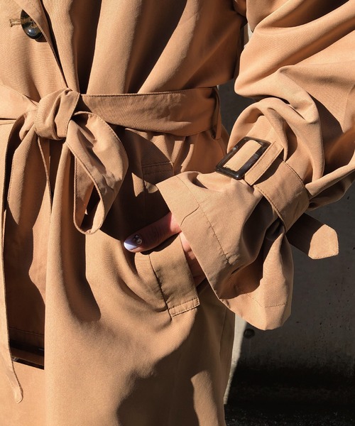 meJane（ミージェーン）の「キャンディースリーブ/BIGトレンチコート（トレンチコート・レディース・ベージュ/キャメル/ライトベージュ/カーキ/モカ/ダークベージュ/ナチュラル・フリー）」の15枚目の写真
