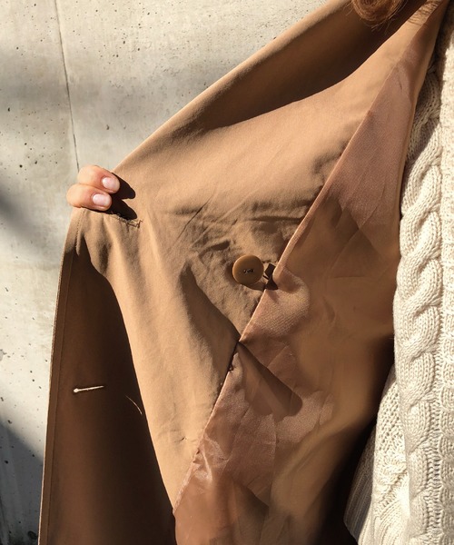 meJane（ミージェーン）の「キャンディースリーブ/BIGトレンチコート（トレンチコート・レディース・ベージュ/キャメル/ライトベージュ/カーキ/モカ/ダークベージュ/ナチュラル・フリー）」の14枚目の写真