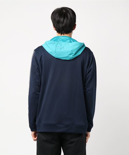 NIKE（ナイキ）の「ナイキ DRI-FIT プルオーバー フーディ フリース LV AQ0399（パーカー・メンズ・ブラック/ネイビー/ホワイト×ブラック・S/M/L/XL/XXL）」の4枚目の写真