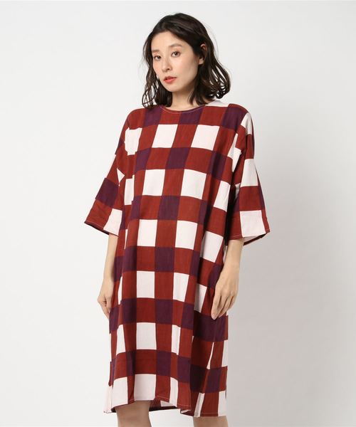 カヤ チェック柄ワンピース ワンピース 弁慶縞 カヤ カヤ のファッション セール