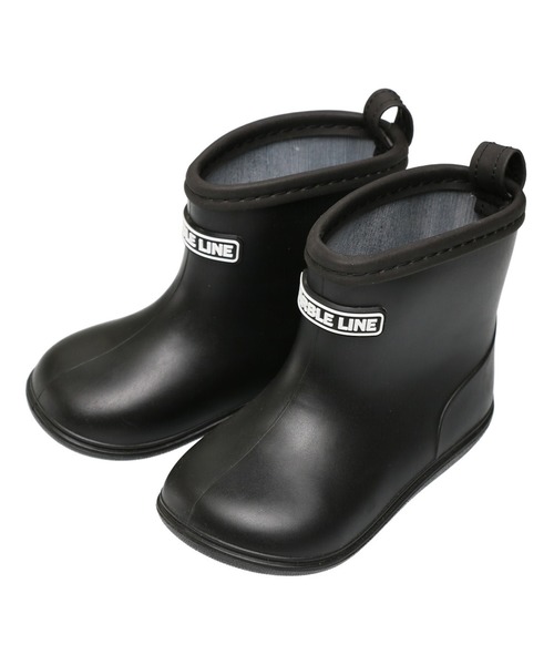 Marble Line（マーブルライン）の「無地レインシューズ（レインシューズ・キッズ・ブラック/カーキ/パープル/マスタード/レッド・20/18/19/21/17/16/15 ）」の2枚目の写真