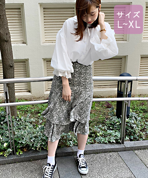 apres jour（アプレジュール）の「【大きいサイズ】袖レースボリュームブラウス【ZOZOTOWN限定アイテム】19AW★（シャツ/ブラウス・レディース・ダークブラウン/オフホワイト/ボルドー/モカ/ライトベージュ・X-LARGE）」の11枚目の写真
