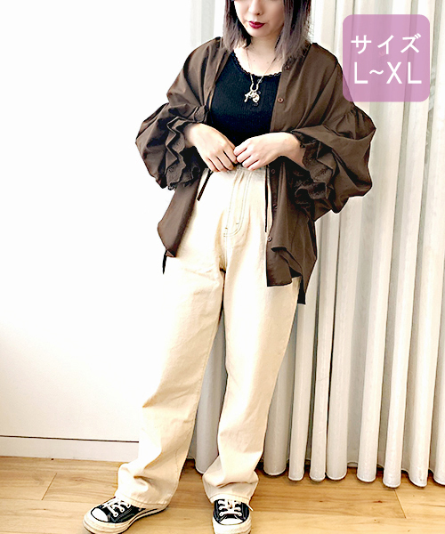 apres jour（アプレジュール）の「【大きいサイズ】袖レースボリュームブラウス【ZOZOTOWN限定アイテム】19AW★（シャツ/ブラウス・レディース・ダークブラウン/オフホワイト/ボルドー/モカ/ライトベージュ・X-LARGE）」の18枚目の写真