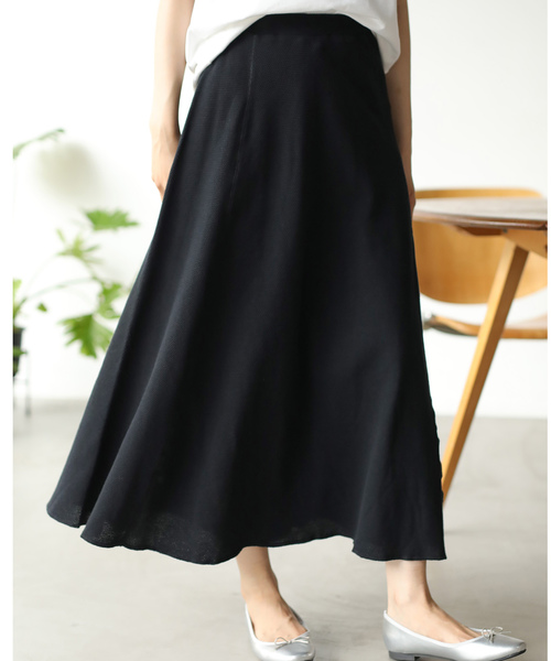 AMERICAN HOLIC（アメリカンホリック）の「ポコポコカットマキシスカート＊（スカート・レディース・チャコールグレー/ブラック/モカ/グレー系その他・FREE）」の2枚目の写真