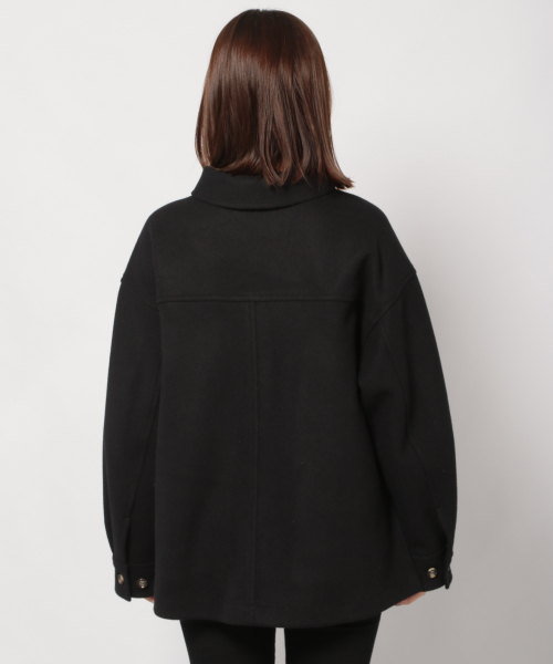 PAGEBOY（ページボーイ）の「コアジャージCPOジャケット（ブルゾン・レディース・ブラック/オフホワイト/モカ/ダークブラウン・FREE）」の22枚目の写真