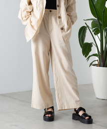 WEGO | WEGO/【セットアップ対応商品】リネンブレンドタックワイドパンツ(その他パンツ)