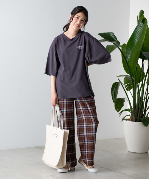 WEGO（ウィゴー）の「WEGO/【セットアップ対応商品】リネンブレンドタックワイドパンツ（その他パンツ・レディース・ブラウン/ブラウン系その他2/ライトベージュ/ベージュ系その他2・FREE）」の9枚目の写真