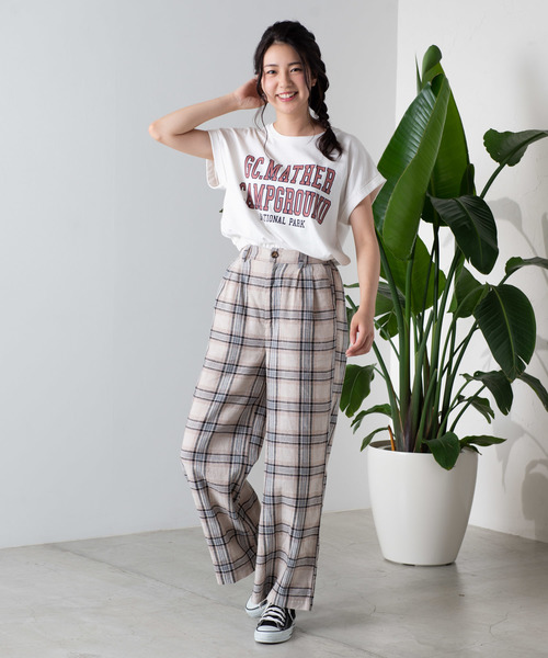 WEGO（ウィゴー）の「WEGO/【セットアップ対応商品】リネンブレンドタックワイドパンツ（その他パンツ・レディース・ブラウン/ブラウン系その他2/ライトベージュ/ベージュ系その他2・FREE）」の20枚目の写真