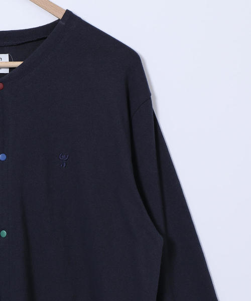 coen（コーエン）の「オープンエンド天竺クレイジーボタンカーディガン（カーディガン/ボレロ・メンズ・ネイビー/ダークグリーン・X-LARGE/LARGE/MEDIUM/SMALL）」の8枚目の写真