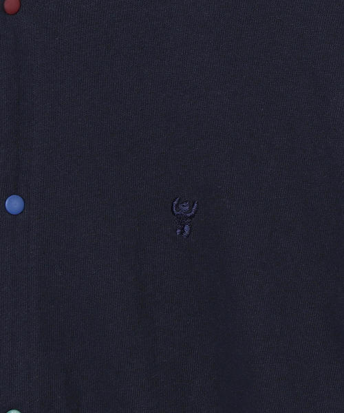 coen（コーエン）の「オープンエンド天竺クレイジーボタンカーディガン（カーディガン/ボレロ・メンズ・ネイビー/ダークグリーン・X-LARGE/LARGE/MEDIUM/SMALL）」の4枚目の写真