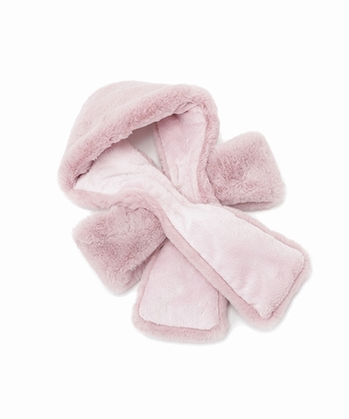 Casselini（キャセリーニ）の「リボンティペット（マフラー・レディース・ベージュ/グレー/ピンク/アイボリー/レオパード・FREE）」の8枚目の写真