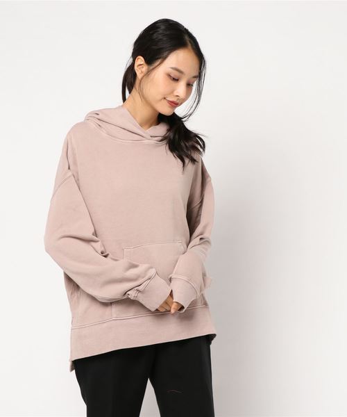 AMERICAN HOLIC（アメリカンホリック）の「ピグメントフード付裏毛プルオーバー　＊（パーカー・レディース・チャコールグレー/ベージュ/カーキ/ピンク/マスタード・M/L）」の5枚目の写真