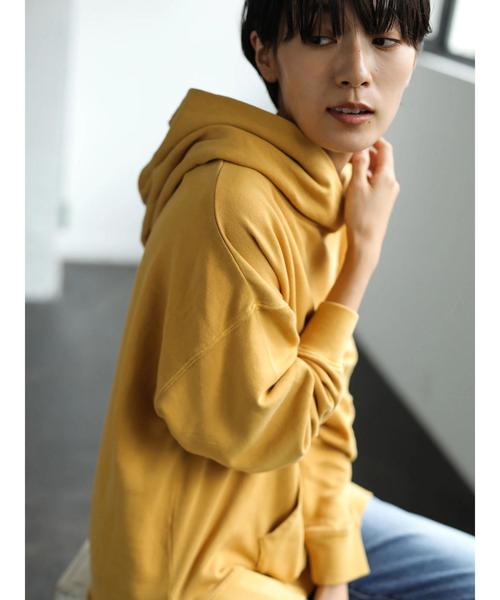 AMERICAN HOLIC（アメリカンホリック）の「ピグメントフード付裏毛プルオーバー　＊（パーカー・レディース・チャコールグレー/ベージュ/カーキ/ピンク/マスタード・M/L）」の22枚目の写真