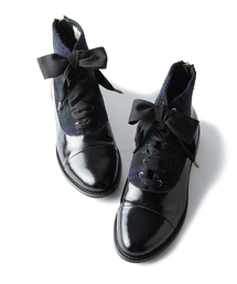 bpr BEAMS Women's | F-TROUPE×BEAMS / 別注 ハリスツイード バックジップ ブーツ(ブーツ)