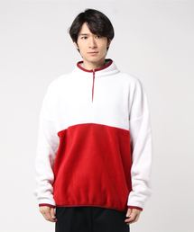 OTHER BRAND�i�A�U�[�u�����h�j�́uTRIPLE CROWN �g���v���N���E�� OPEN HEM FLEECE CFN017 WHITE/RED�i���̑��g�b�v�X�j�v